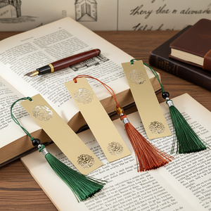 Personal isierte Luxus benutzer definierte Gravur für Leser Student Geschenk Metall Edelstahl Messing vergoldet schönes Lesezeichen - Product Image 4