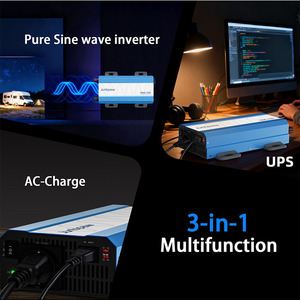 1000W Saf Sinüs Dalgası Çift Çıkışlı <span class=keywords><strong>UPS</strong></span> Yedek Güç Kaynağı, RS485 Ağlı DC'den AC'ye Dönüştürücü ile Ev ve Veri Merkezleri için - Product Image 3