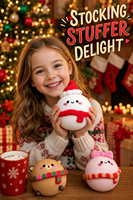 Ensemble de jouets squishy de Noël à remontée lente, anti-stress, figurines Bonhomme de neige, Ours, Cochon, boîte surprise, boîte de présentation, cadeaux pour enfants, cadeaux de Noël