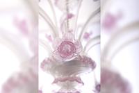Lámpara de Araña de Cristal Rosa de Lujo Hecha a Mano con Forma de Flor, Lámpara Colgante Vintage para Decoración de Hotel, Hogar y Sala de Estar