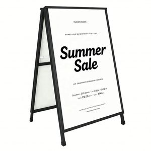 Letrero Publicitario Plegable de Doble Cara con Marco en A, Portátil, para Acera, de 24x36 Pulgadas, Personalizado - Product Image 1
