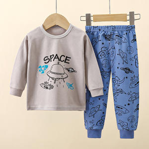 Ensemble de sous-vêtements pour enfants automne pur coton 1-10 <span class=keywords><strong>ans</strong></span> nouveaux pyjamas pour garçons vêtements de maison pour filles vêtements pour enfants - Product Image 4