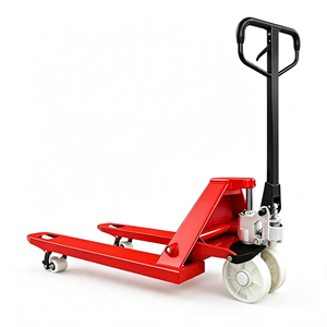 Chariot à palettes manuel 5500 lb, transpalette hydraulique manuel avec châssis en acier, roues en PU, levier 3 en 1, atelier, garage - Product Image 1