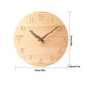 Orologi da parete in legno di grandi dimensioni decorativi per la casa classici <span class=keywords><strong>orologio</strong></span> da parete rotondo in bambù Laser per <span class=keywords><strong>soggiorno</strong></span> - Product Image 2