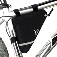 Bande réfléchissante en nylon de haute qualité Installation simple Triangle selle cadre pochette à sangle pour vélo batterie sac Triangle