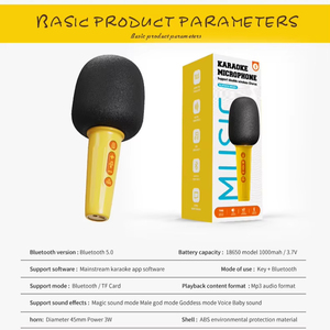 Microphone Karaoké Enfant 2026 avec Support et Lumières Clignotantes – Cadeau d'Anniversaire pour Enfants, Instrument de Musique Jouet - Product Image 1