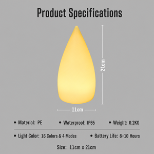 LED Water Droplet Lamp Simple and Colorful Rechargeable Table Lamp Romantic Dining Room Coffee Shop Decoration <b>Small</b> Night <b>Light</b> - Product Image 6