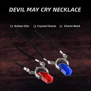 Collar con Colgante de Cristal de Dante de <span class=keywords><strong>Devil</strong></span> May <span class=keywords><strong>Cry</strong></span> <span class=keywords><strong>5</strong></span> con Cadena de Cuerda, Aleación de Zinc, Estilo Anime para Aniversario Infantil - Product Image 2