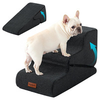 Escalier pour animaux de compagnie, marches pour chien pour le lit, rampe antidérapante pliable et amovible, échelle antidérapante, aide à la mobilité pour petits chiens âgés, utilisation intérieure à la maison