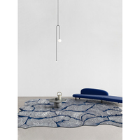 Tapis en laine moderne et simple de designer, tissé à la main, motif géométrique, coussin de canapé, modèle de luxe léger haut de gamme pour la maison