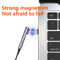 Adaptador magnético USB C PD 140W Carga USB4 40Gbps Transferencia de datos 8K 60Hz Video para dispositivos Thunderbo 3/4 Tipo C