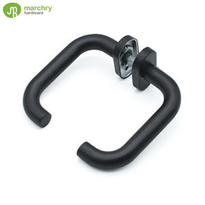Manija de puerta negra Base ovalada de acero inoxidable Manija de puerta moderna especial - Product Image 2