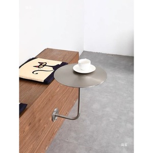 Mesa de Pared para Cafetería o Bistro, Mesa Redonda de Pared, Ahorra Espacio, Acero Inoxidable, Mesa Redonda Pequeña, Mesa Auxiliar de Café - Product Image 6