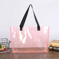Personnaliser direct magique gelée net célébrité cadeau ins haute qualité nouveau camp transparent pvc laser fourre-tout vêtements sac sacs à provisions