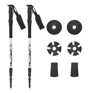 Venta caliente multifuncional Camping aluminio fibra de carbono Alpenstock antichoque <span class=keywords><strong>bastones</strong></span> de senderismo - Product Image 6