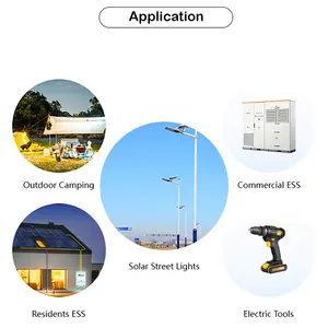 Carica per il tempo libero ciclo di stoccaggio profondo energia ricaricabile Bms Lifepo4 solare marina lampione batteria al litio 12v 36ah