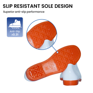 Bottes antidérapantes blanches Bottes en caoutchouc basses Bottes de pluie en PVC alimentaire résistantes aux acides et aux alcalis - Product Image 3