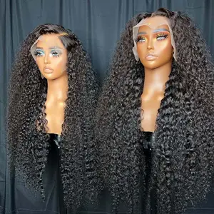 Gluless And Invisible Lace Wigs Hd Lace Frontal Raw Curly Wig Brazilian 100% Human Hair Lace Front Wig