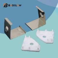Prix usine 19*19 Angle encastré au plafond haut coin ligne lampe Led profil lumière en aluminium profil plafond coin pour bande Led