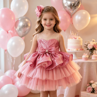 Robe tutu en tulle à plusieurs niveaux avec corsage à sequins et perles, bandeau fleuri assorti, costume de princesse pour Noël, robe de fête pour bébé fille