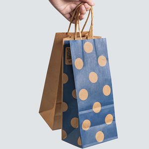 Bolsa de Papel Kraft Desechable Personalizada con Logotipo Impreso, con Asa, para Llevar Té con Leche, Café, Zumo de Frutas - Product Image 4