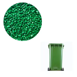 Green masterbatch PE PP HDPE TPE pelet cetakan injeksi granule plastik untuk tempat sampah plastik
