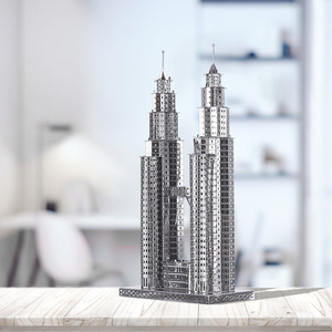 Rompecabezas Metálico 3D Piececool de las <span class=keywords><strong>Torres</strong></span> <span class=keywords><strong>Petronas</strong></span>, Maqueta de Edificio Famoso, Kits de <span class=keywords><strong>Arquitectura</strong></span> Educativa Clásica para Manualidades, Regalo para Adultos - Product Image 6