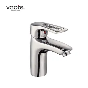 Sanitary Durable Deck Mounted Hollow Handle Sanitary Ware Brass Body Basin Faucet