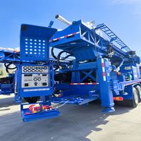 Foreuse de puits d'eau montée sur camion de 1000 m, moteur diesel 264 kW, pompe à boue 2800 L/min, machine de forage géothermique