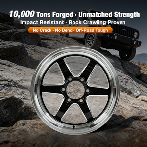 <span class=keywords><strong>ล้อ</strong></span>อัลลอยด์ <span class=keywords><strong>KSR</strong></span> Off-Road สีดำเงาขอบกลึงลาย 6 ก้าน ขนาด 16 17 18 19 20 21 22 23 24 นิ้ว สำหรับรถจี๊ปแรงเลอร์ ฯลฯ - Product Image 3