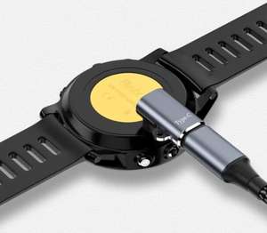 USB-C femelle vers chargeur <span class=keywords><strong>de</strong></span> montre Garmin vers adaptateur <span class=keywords><strong>8</strong></span> broches <span class=keywords><strong>connecteur</strong></span> <span class=keywords><strong>de</strong></span> chargeur <span class=keywords><strong>de</strong></span> montre Garmin à 90 degrés adaptateur mâle - Product Image 6