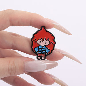 Pixel Pin Enamel karakter Game Retro bros tokoh aksi Lapel lencana hadiah perhiasan untuk teman dan gamer - Product Image 4
