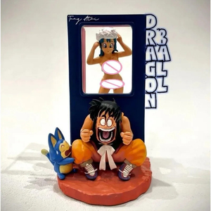 Figurines <span class=keywords><strong>d</strong></span>'action <span class=keywords><strong>Dragon</strong></span> DBZ de 9 cm, Yamcha regarde Bulma prendre un bain, modèle en PVC amusant, collection de bureau, ornements, poupées, cadeaux, jouets - Product Image 3