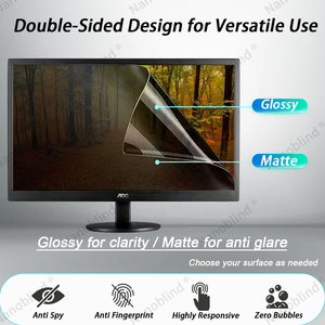 Filtre de confidentialité anti-espionnage pour usage bureautique, film PET pour la protection des yeux, installation facile, anti-reflets, résistant aux rayures pour les moniteurs <span class=keywords><strong>PC</strong></span> 19 pouces 16:9 - Product Image 3