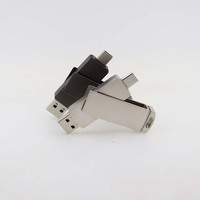 Pen Drive jempol USB logam, Flash Drive logam TYPE-C kustom Stik Usb 64GB 256GB 32GB 16GB 8GB