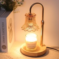 Lampe chauffante électrique en cristal noir doré avec minuterie et variateur pour la décoration de la chambre à coucher, le réchauffement de la maison, les cadeaux de Noël