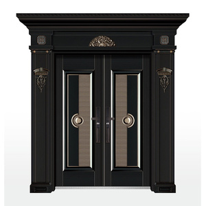 Dernier modèle de conception moderne Porte blindée en acier de sortie de secours ODM pour hôtel Bâtiment du gouvernement en bois Rénovation de la maison Chambre à coucher - Product Image 1