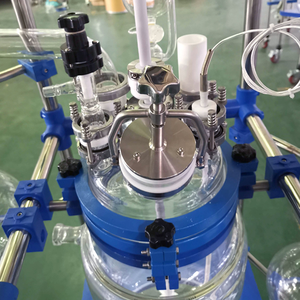 50L 100L 200L Lab <b>Pilot</b> Batch Vessel Agitator Tank Double Layer <b>Jacketed</b> Glass Reactor, <b>Jacketed</b> Glass Reactor for Chemical Use - Product Image 3