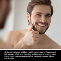 Vitamines en marque privée, formule de croissance de la barbe, complément alimentaire pour favoriser la santé de la barbe et des cheveux pour les hommes, capsules de caféine