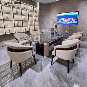 6-12 kişilik toplantı odaları ofis mobilyaları için Panel tasarımı ile yüksek kaliteli Modern High-end lüks konferans masası - Product Image 5