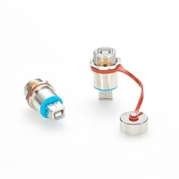 Adaptor Panel Mount Tahan Air IP67 USB2.0 Tipe B Female ke Female untuk Printer dan Scanner Industri