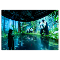 Projection murale interactive 360° immersive pour une expérience de divertissement