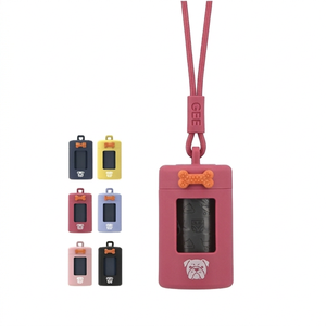 Support de sacs à déjections canines en silicone de qualité alimentaire personnalisable avec logo de marque, distributeur de sacs à crottes pour laisse de <span class=keywords><strong>chien</strong></span> rétractable - Product Image 5
