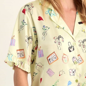 Conjunto de Pijama de Satén Personalizado para Mujer al por Mayor, Ropa de Dormir Sedosa de Manga Larga con Botones, Pijamas para Mujer, Ropa de Noche para Dama, Conjuntos de Pijama Vietnam - Product Image 3