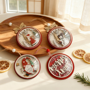 Esferas de Madera Rellenables para Adornos Navideños, Decoración Rústica para Colgar, Mini Árbol de <span class=keywords><strong>Navidad</strong></span> Impermeable - Product Image 1