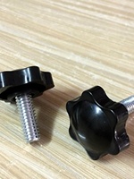 Orang Inggris Kulit Hitam # 32 Kepala Sekrup Kenop Penyetel Gagang Plastik 5/16"-18 Inch