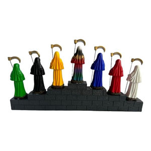 Statua in Resina Weivista di Santa Muerte a 7 Poteri, Teschio del Mietitore Sacro - Product Image 2