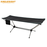 Lit de camping pliable léger et portable en aluminium, chaise hamac surélevée pour le camping et les voyages à la plage