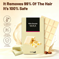 Bloc de cire dure parfumée au chocolat blanc 400g, cire dépilatoire à faible irritation pour les jambes, les bras et le maillot