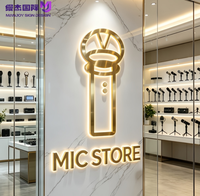 Lettres en acier inoxydable rétroéclairées par LED personnalisées de luxe, enseigne lumineuse Halo Lit, enseigne murale personnalisée avec logo de marque pour salon de beauté et de coiffure